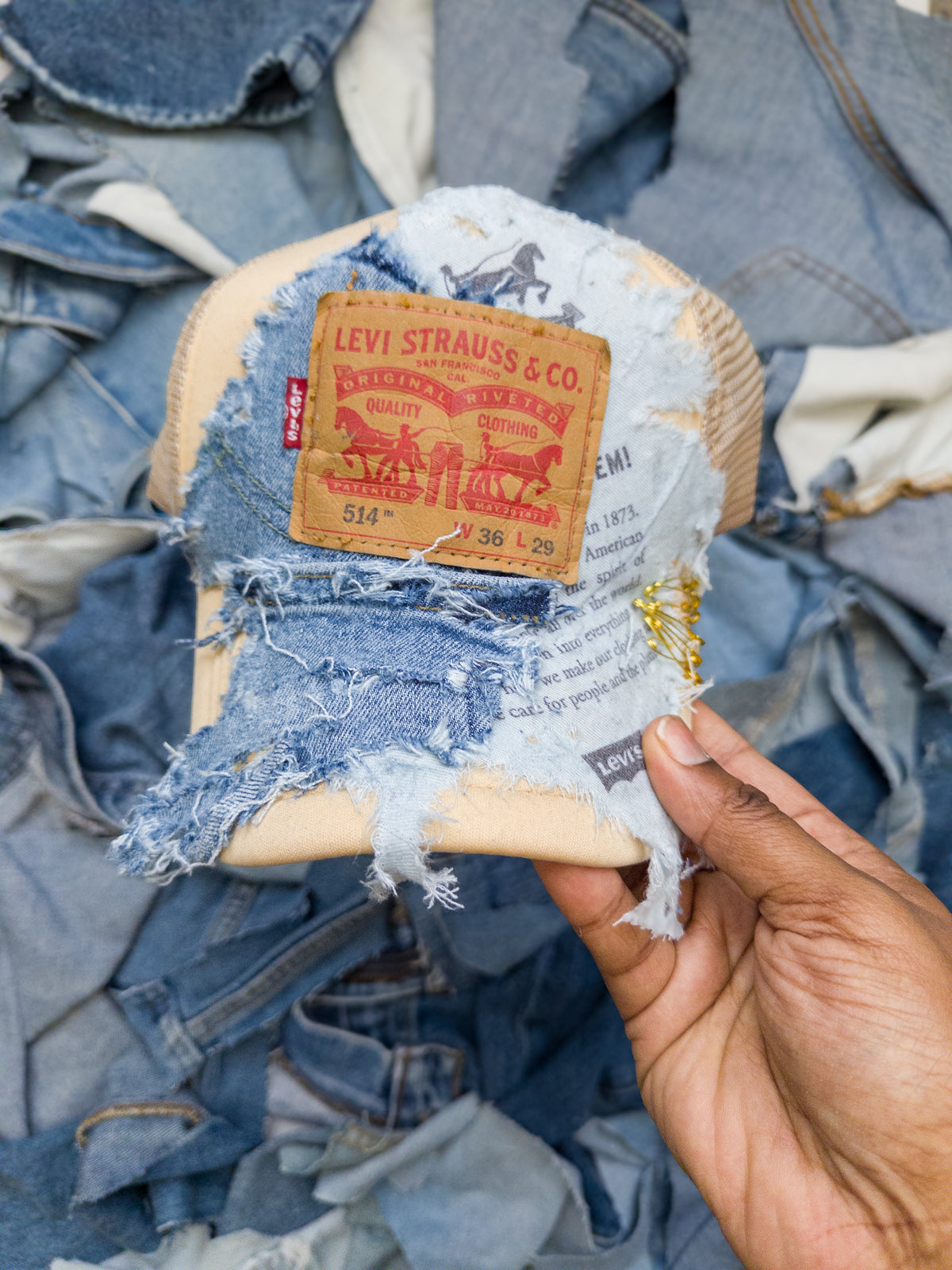 Levi Pinned Denim Fusion Hat