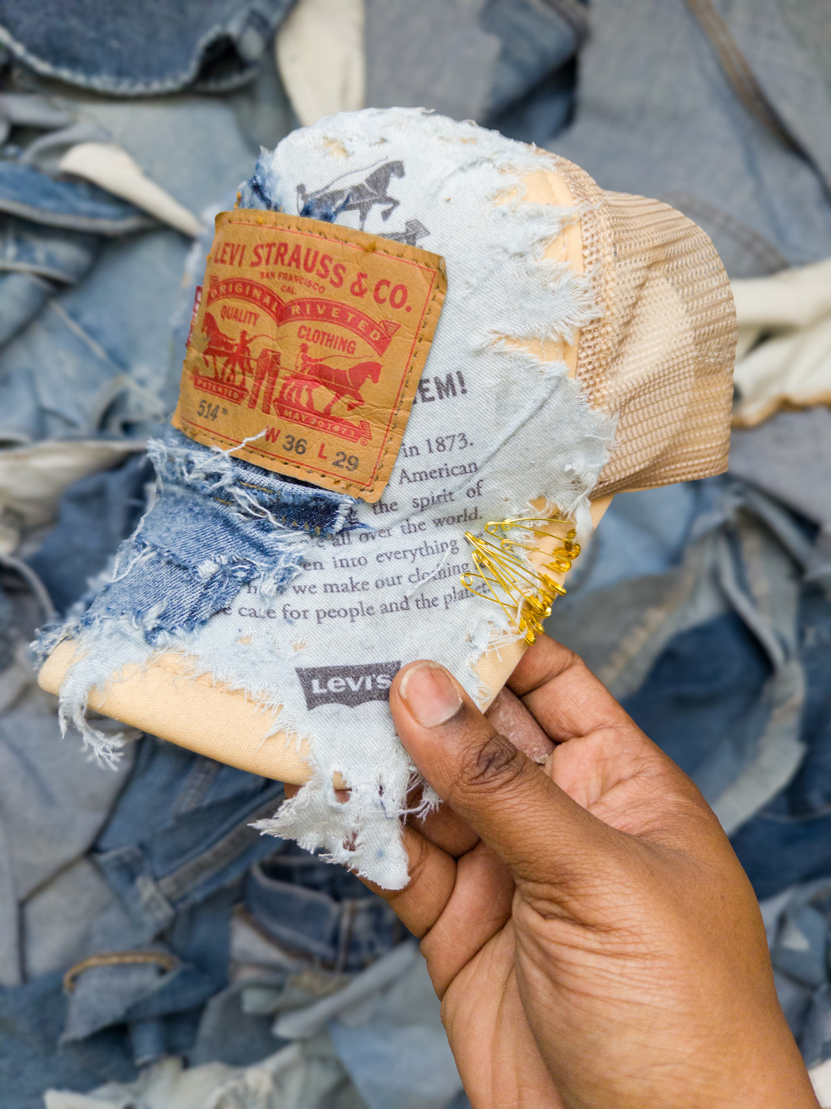 Levi Pinned Denim Fusion Hat